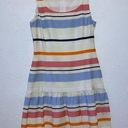 J. McLaughlin  Ruby Stripe Drop Waist Linen Dress SZ  4 Photo 0