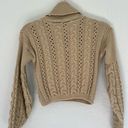 Pretty Little Thing  Petite Khaki Roll Neck Crop Turtleneck Sweater Size S Photo 8