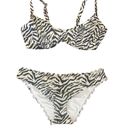 Shade & Shore NWOT  Zebra Print Bikini. Size Large. Photo 2