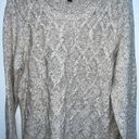 Tommy Hilfiger  Womens Sweater Size XL Oatmeal Heather Cable Knit Crew Neck Photo 1