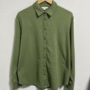 Boden Women Textured Jersey Button Shirt Washed Khaki Work Casual Soft Classic 8 Photo 0