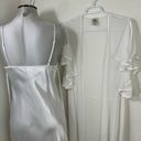 In Bloom  by Jonquil Lace Satin Long Lingerie White Nightgown Size Small Medium Photo 4