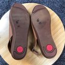 FitFlop  Sarita Slingbacks Flats Womens Size 8.5 Brown Leather Comfort Shoes Photo 4