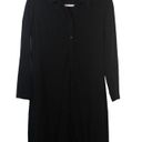Everlane  Luxe Cotton Button Front Shirt Dress Large Black Collared Long Sleeve M Photo 0