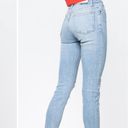 RE/DONE  90s High Rise Ankle Crop Worn Bright Blue Jeans size 25 Photo 1