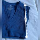 Set Active  Mini V Top Sculptflex Cobalt Blue Short Sleeve Crop XS Photo 4