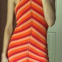 RUNAWAY THE LABEL Crochet Striped Halter Dress Photo 2
