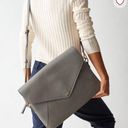 Mark and Graham ZOE LEATHER LAPTOP CROSSBODY in Gray Lux1** Photo 11