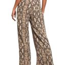 Lulus Lulu’s Sage “It Girl” Tan Multi Snake Print  Pants  Sz L Date Night Harem Pant Photo 1