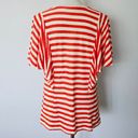 W By Worth W By Worrh Babette Red Red & White Sparkle Stripe Ruffle Knit Top Size Small Photo 3