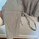 Heart Hips Cropped Loose Blouse Gray White Stripes Size M Photo 4