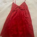 TCEC Red eyelet Dress Photo 0