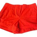 Kenneth Cole  High Rise Cuffed Shorts Orange Size 4 Photo 0