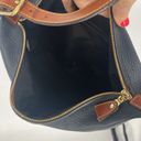 Dooney & Bourke  Hobo Bag Pebbled Leather Black And Tan Shoulder Bag Photo 9