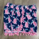 Simply Southern  Turtle Print Pom-Pom Beach Shorts And Key Chain Wallet S/M Photo 2