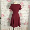 Rachel Parcell  red Square Neck Fit & Flare Dress Photo 9