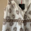 Cynthia Rowley NWT  White and Gold Boho Tank Size Medium Photo 4