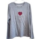 I Love Country Boys Cowboys Graphic Long Sleeve Tee Shirt Heart Gray Size Large Photo 0