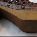 sbicca Outlast Brown Caged Genuine Leather Wood Open Toe Clogs Size 40 US 9 Photo 5
