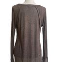 Treasure & Bond  Lightweight Ribbed Button Henley Womens L Olive Green Casual Photo 2