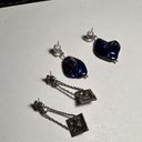 Kenneth Cole Lot Of 2 Silver Tone Pierced Dangle Drop Earrings - Signed  / Avon Photo 9