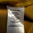 Vince  High Low T-Shirt 100% Silk Boxy Short Sleeve Crewneck Relaxed Fit Gold L Photo 5