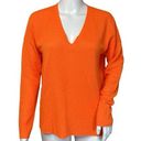 360 Cashmere  Sweater Womens XS Bright Orange 100% Cashmere Luxury Casual Preppy Photo 0