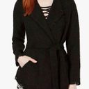 039 NWT Stella + Ginger Lace Boucle Wrap Jacket Black Size Small Photo 0