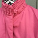 London Fog Vintage 80s  Coral Pink Zip Up Vented Windbreaker High Gathered Neck 6 Photo 7