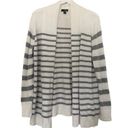 a.n.a . White and Grey Striped Open Front Cardigan Sweater XL Photo 0