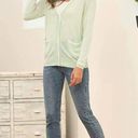 Bebe NWT Womens Mess  Avocado Green Lightweight Cardigan Sweater - Sz M Photo 2