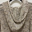 BCBGMAXAZRIA   Cream & Brown Knit Zip Up Hooded Sweater Photo 6