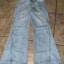 One Teaspoon One X   Johnnies Low Waist Slim Fit Wide Leg Flare Jeans Size 23 Photo 0