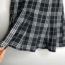 Charlotte Russe  Plaid Pleated Tennis Mini Skirt (Black/White) - Small Photo 3