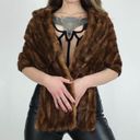 Vintage 50’s Genuine Mink Fur Stole Cape by AMA’s Buffalo, NY Photo 3