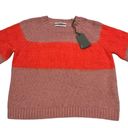 ALLSAINTS NEW With Tag All Saints Lou Uno Jumper Stripe Colorblock Crewneck Fuzzy Sweater Photo 5