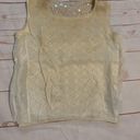 Krass&co I.Magnin & .100% Wool Womens Beaded Sleeveless Blouse Cream Size 38 Photo 5