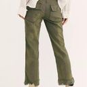 Free People Green Distressed Cropped Stormbringer Cargo Pants 24" Photo 1