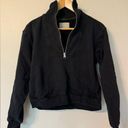 Everlane  Black Cropped Quarter Zip Size XS Photo 0