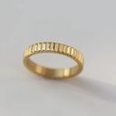 Thin Band Gold Ring , Gold Stacking Ring Photo 4