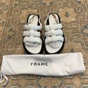 frame denim NWT FRAME Le Weston white & black padded faux leather sandals | size 39 / 9 Photo 3