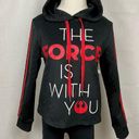 Star Wars  Black Hoodie Sweatshirt Disney Parks The Force is With You Sz Small Photo 1