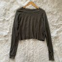 Brandy Melville  olive green thermal Abigail top Photo 1