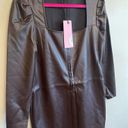 Betsey Johnson  | Hook Front Faux Leather Mini Dress | size 12 Photo 6