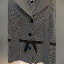 Houndstooth Vintage Sweet Suit Women’s Plaid  Long Sleeve Blazer Bow Jacket 16W Photo 2