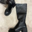 Madden Girl Black Vegan Leather Knee High Boots Photo 1