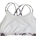 Gottex  Sports Bra Athleisure Stretch Mesh Floral Pullover White Purple M NWOT Photo 4