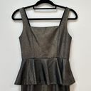 Alice + Olivia  Dahlia Metallic Peplum Mini Bodycon Tank Dress Size 6 Photo 3