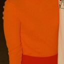 SheIn Orange Turtleneck Ribbed Sweater Size XS Photo 2