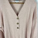 J.Jill  Blush Pink Waffle Knit Pullover Chunky Knit Sweater Size XL Photo 1